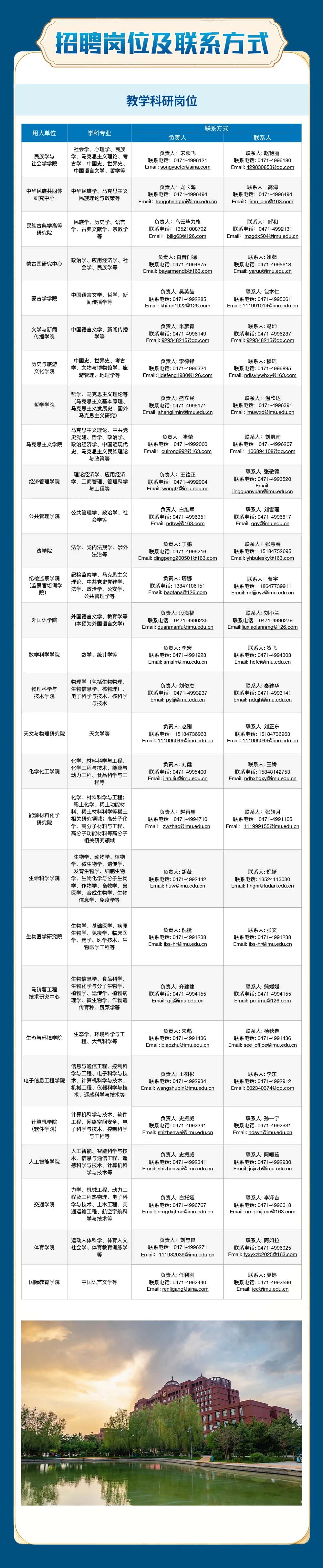 诚聘高层次人才！内蒙古大学诚邀加盟！
